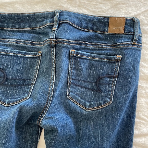 98% cotton!! Vintage American Eagle SKinny jeans size 10 short - Picture 5 of 5